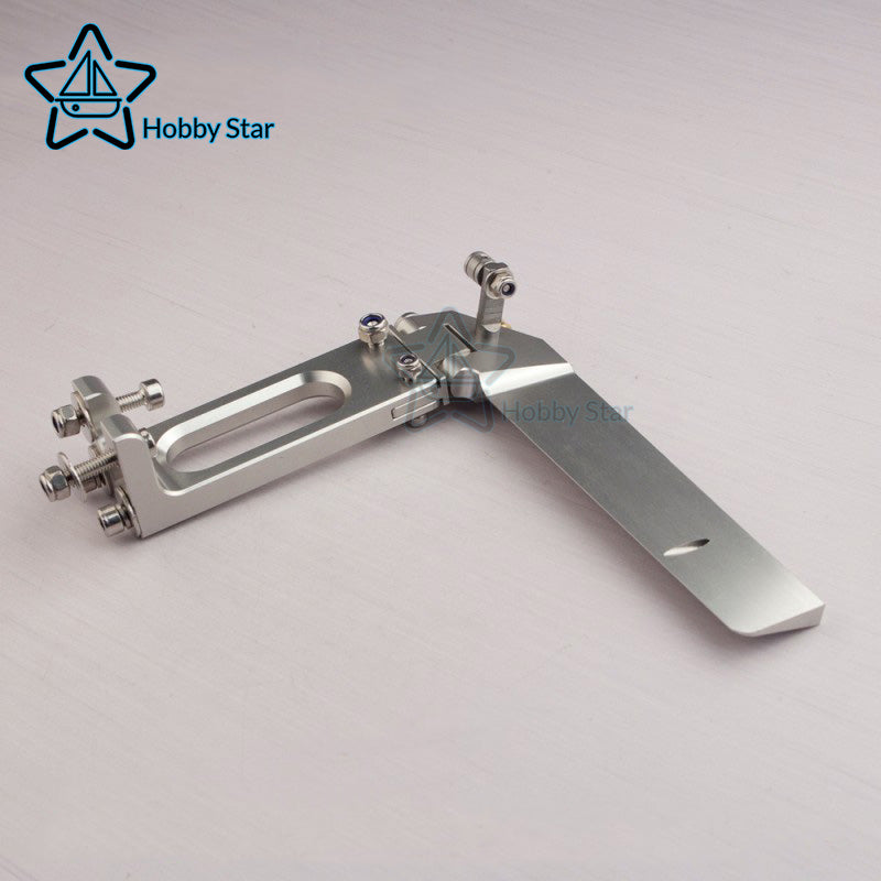 Aluminum 85x130mm Rudder with Water Pickup Suitable for Fast Electric Boat Length 80-100cm Good Quality