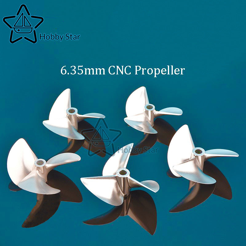 3 blade Aluminum propeller with 6.35mm Propeller hole for racing boat