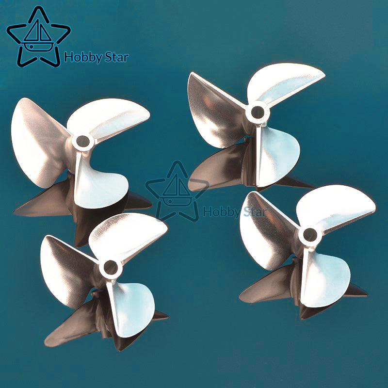 FOUR 3 blade Aluminum propeller with 6.35mm Propeller hole for racing boat in line and row