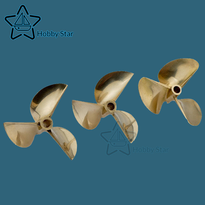 3 Blades Copper Prop D67/70/72mm for 6.35mm Shaft: Pitch Ratio 1.7/1.6/1.4