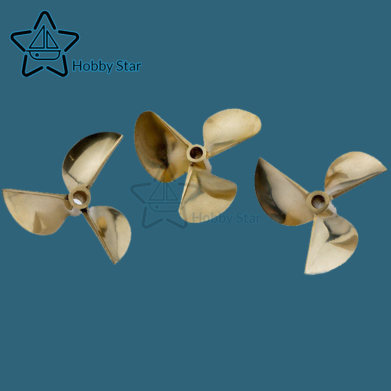 3 Blades Copper Prop D67/70/72mm for 6.35mm Shaft: Pitch Ratio 1.7/1.6/1.4